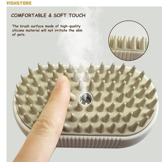 Steamy Pet Grooming Brush