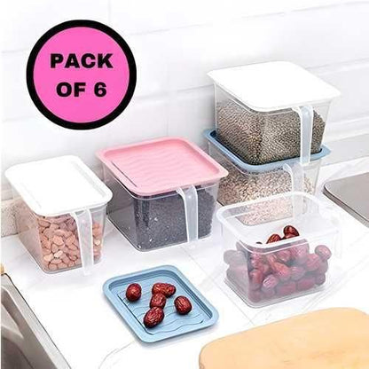 Plastic Storage Container – 6 Pieces, 1L Each