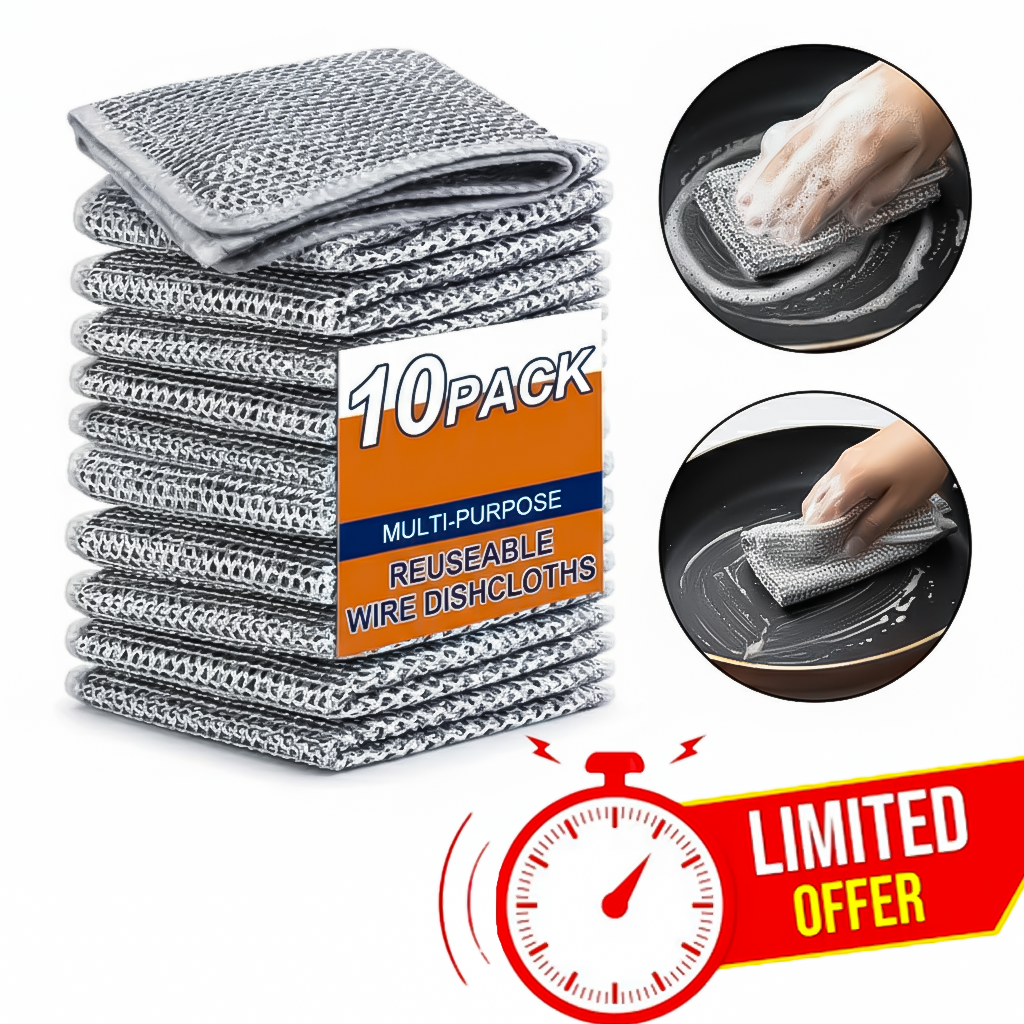 Metal Dishwashing Scrubs (10 Pack)